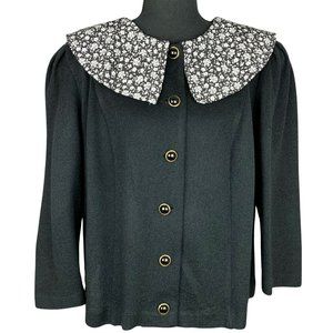 VINTAGE 80s Cottagecore Floral Cardigan